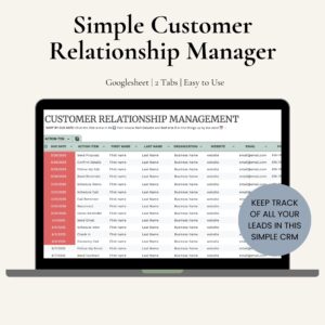 CRM dashboard mockup